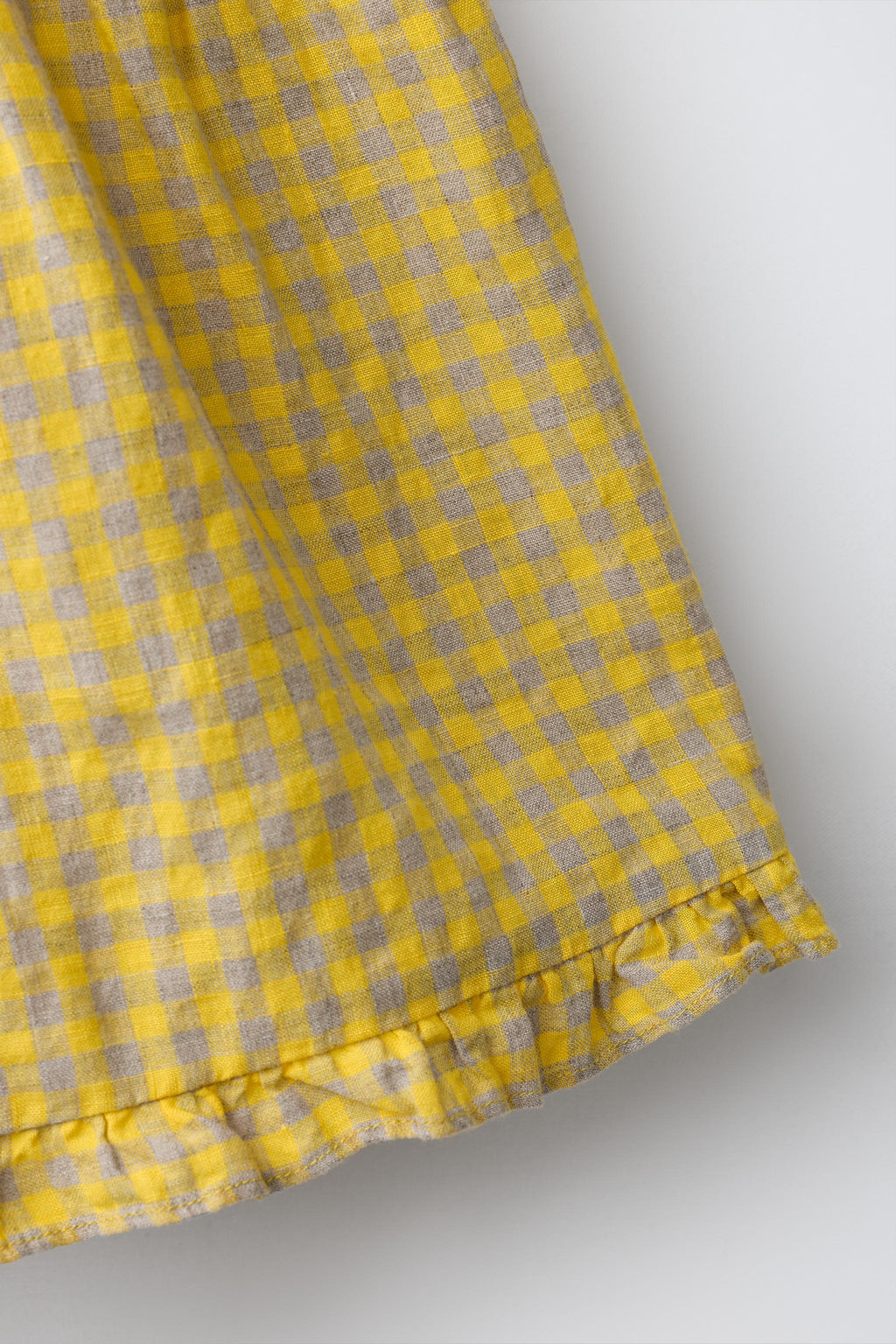 MONO CUADRO VICHY Y VOLANTE 100% LINO / Amarillo - Zara фото 8