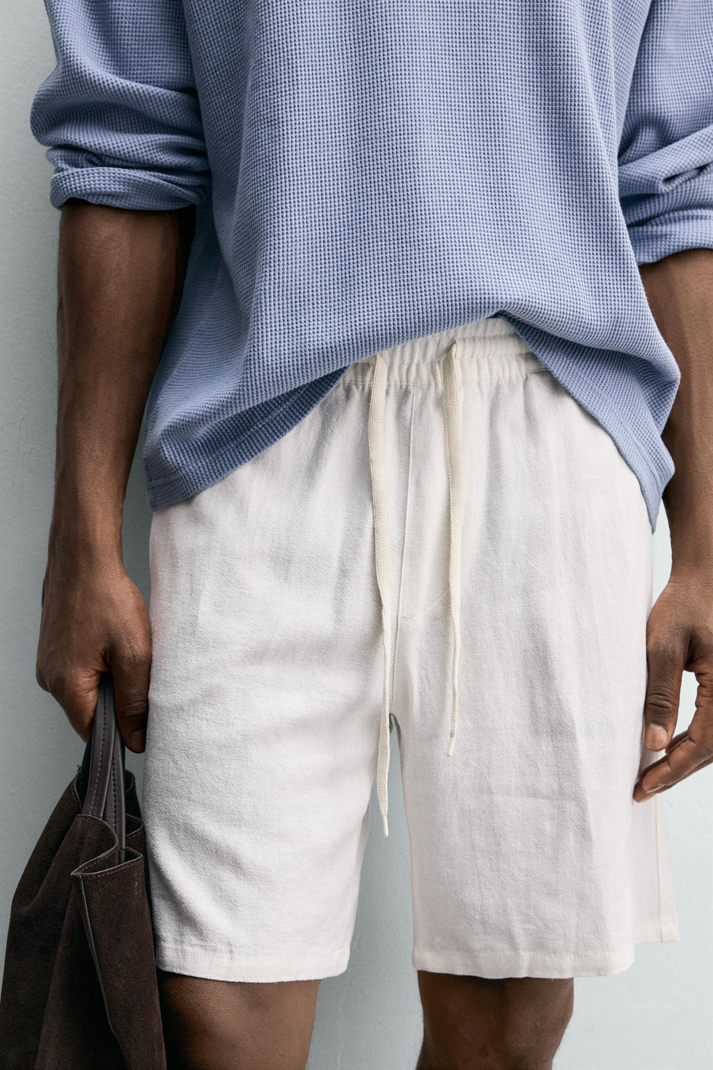 BERMUDA RELAXED FIT VISCOSA - LINO / Blanco - Zara фото 5