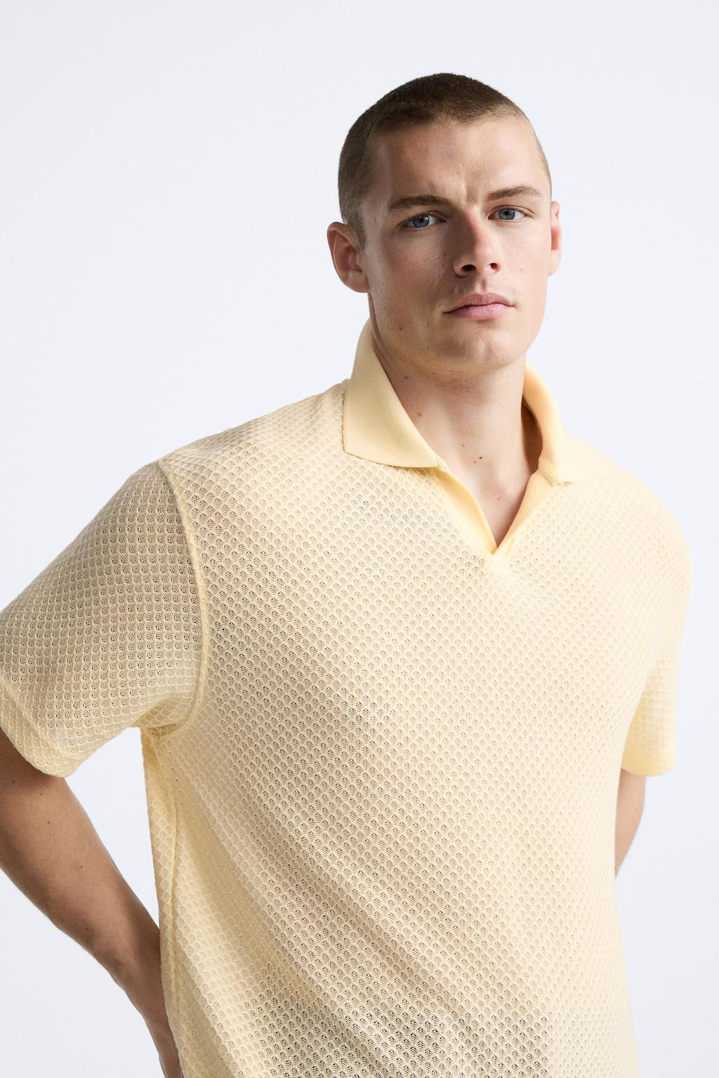 TEXTURED POLO SHIRT - Zara фото 21