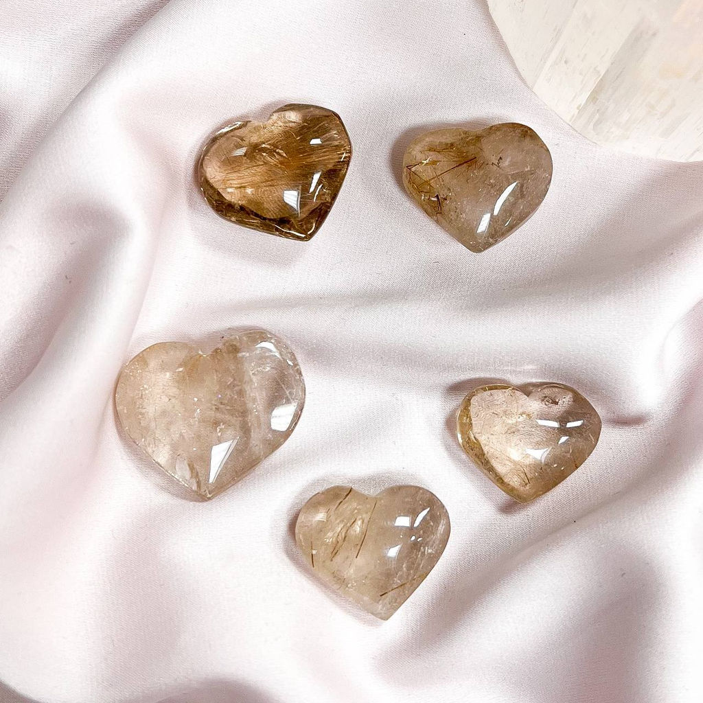 Сердце полированное из Рутилового кварца - Радуга самоцветов фото 3