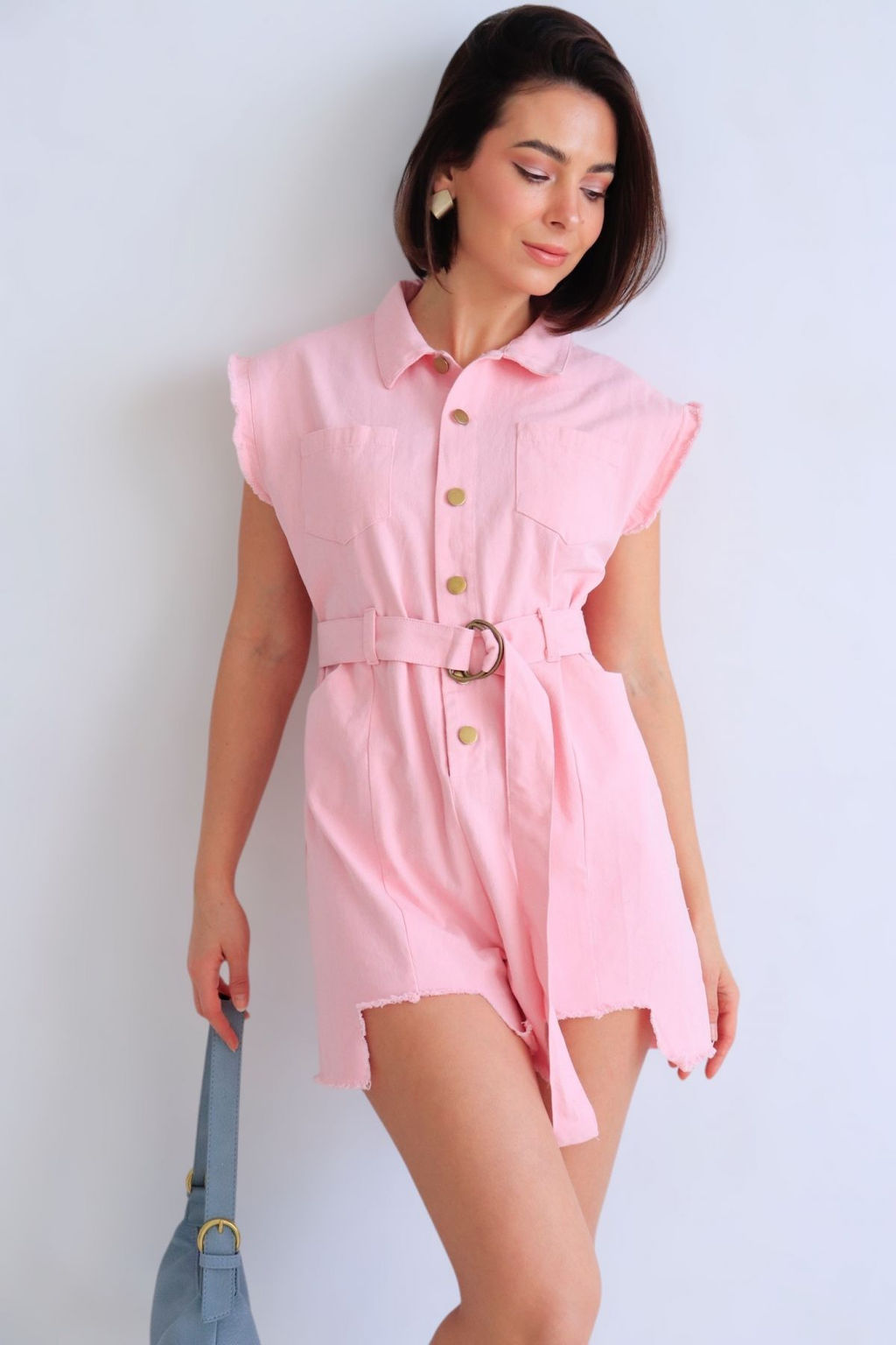 Martichelli Комбинезон розовый джинсовый  фото 2