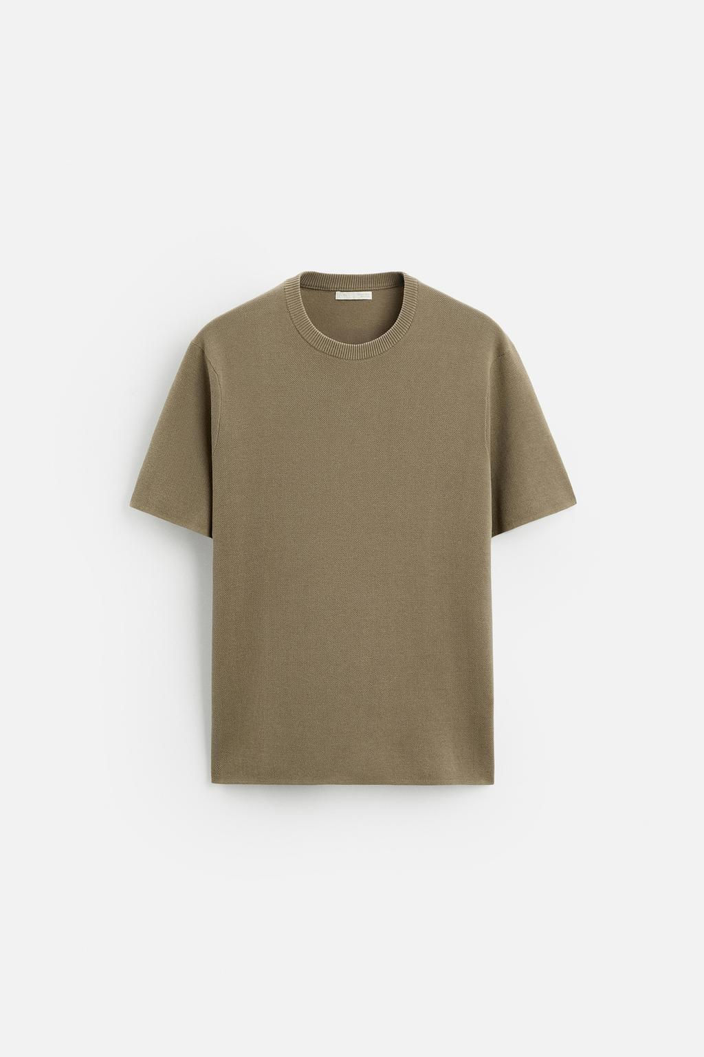 RELAXED FIT KNIT T-SHIRT - Zara фото 12