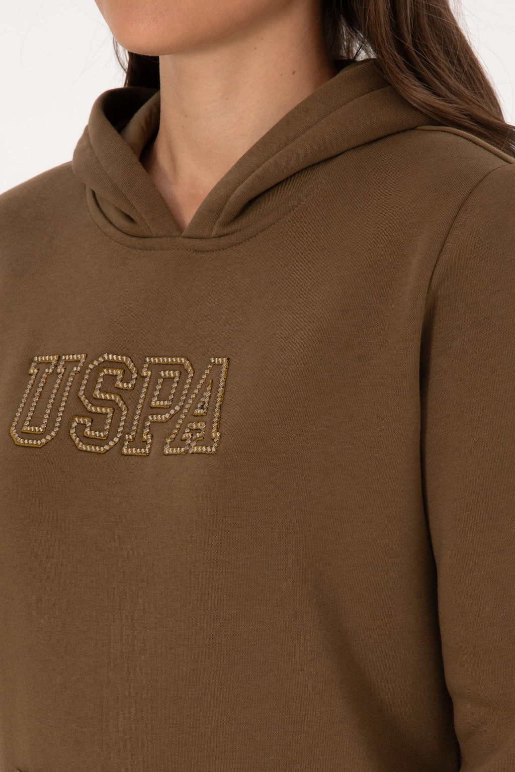 Kad_n Haki Basic Sweatshirt Sepette S_rpriz _ndirim - U.s. polo assn фото 7