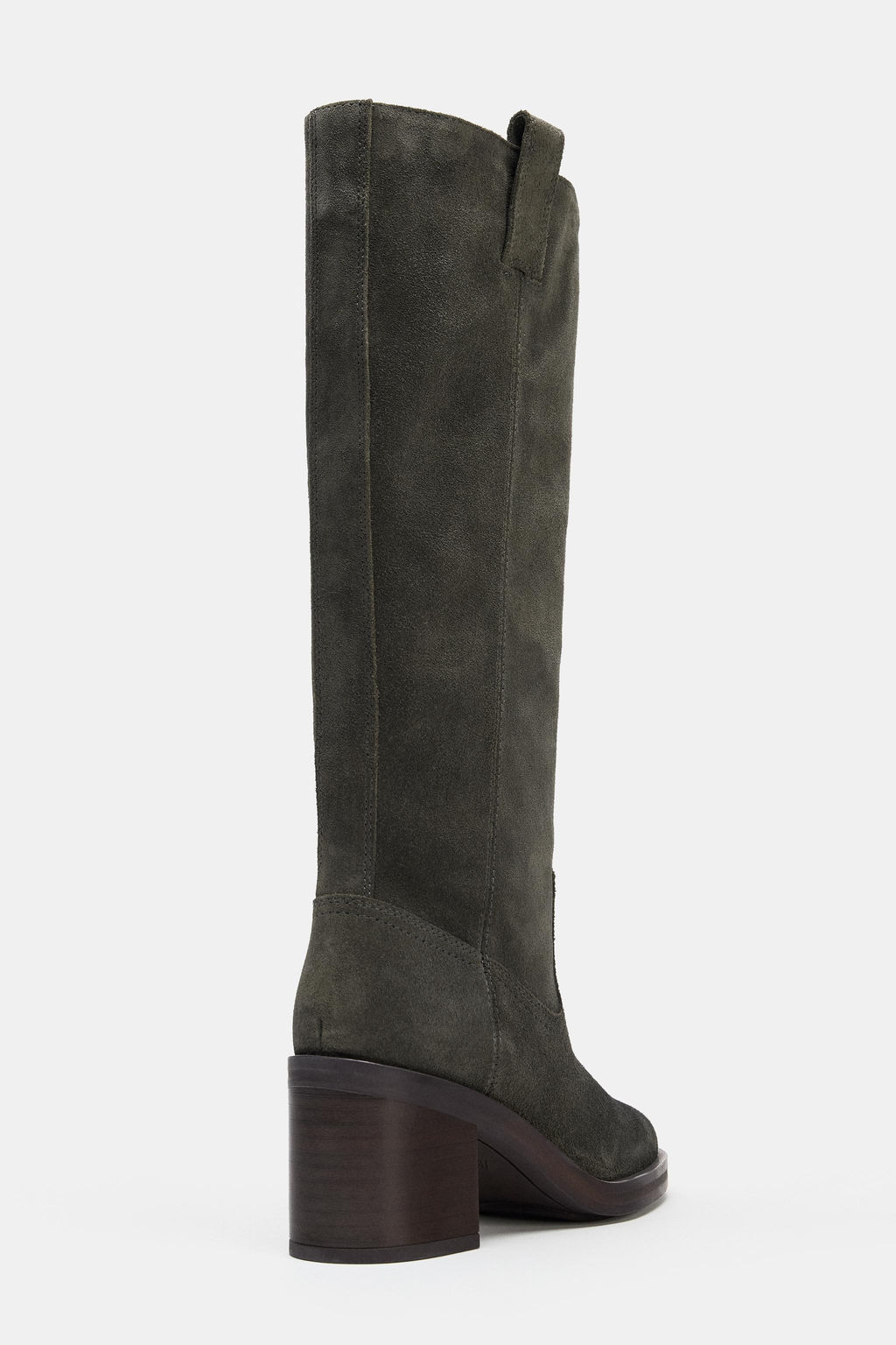 SPLIT SUEDE HEELED KNEE-HIGH BOOTS - Zara фото 6