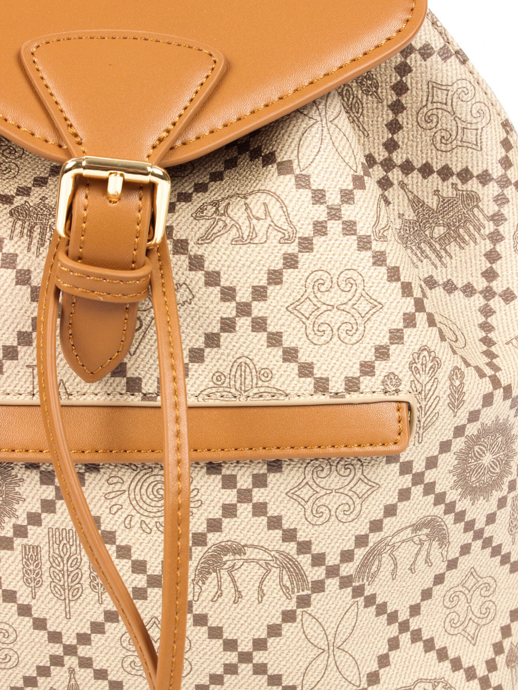 LACCOMA рюкзак АС7304-Россия-бежевый эко кожа хлопок