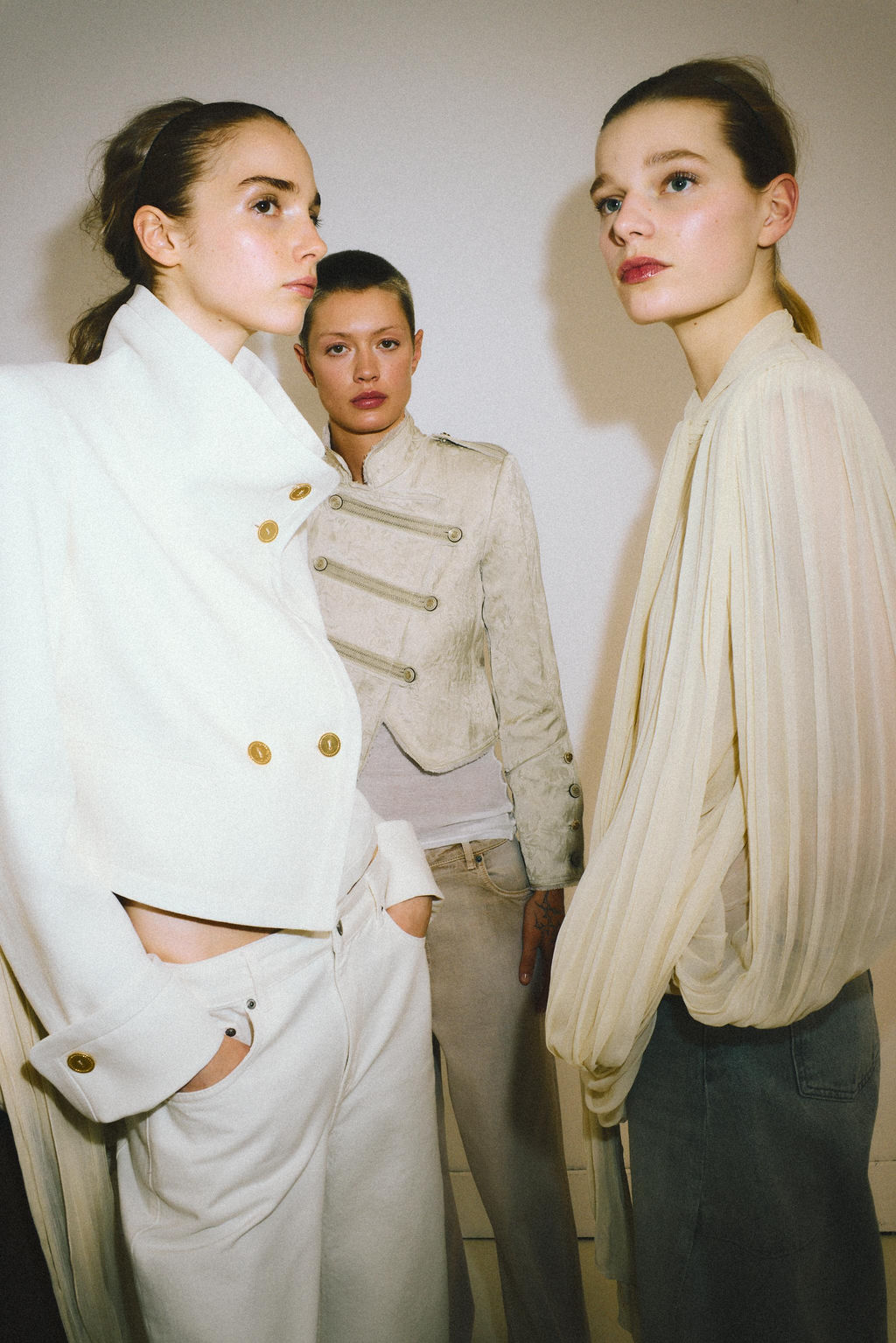 ZW COLLECTION LIMITED EDITION DRAPED BLOUSE WITH SHOULDER PADS - Zara фото 10