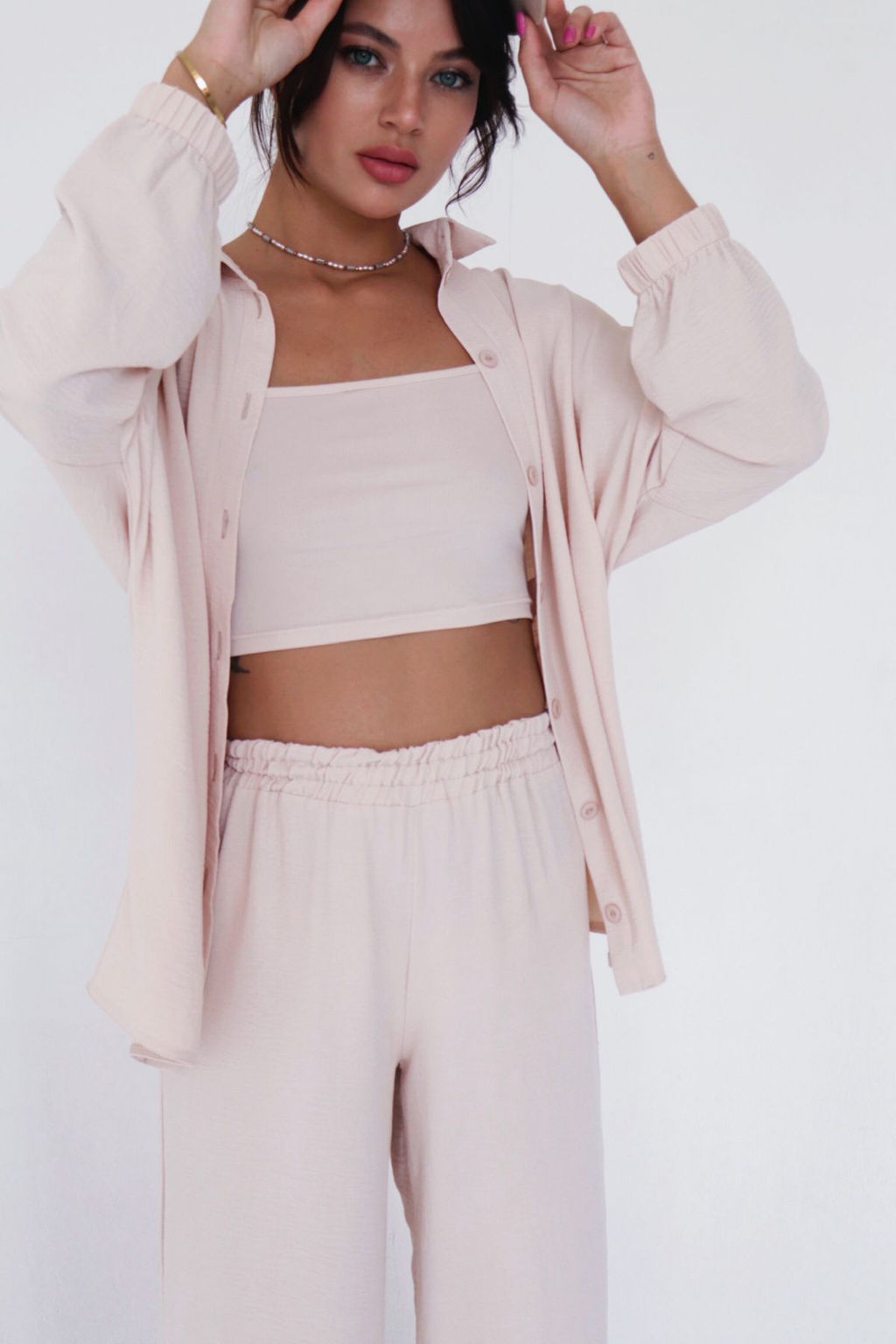 9608 Костюм в пижамном стиле айвори - Martichelli фото 8