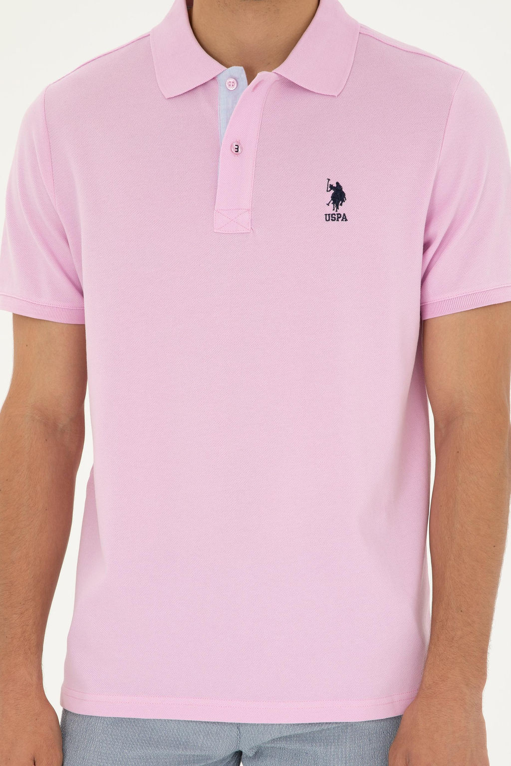 Мужская розовая базовая футболка Неожиданная скидка в корзине - U.s. polo assn фото 6