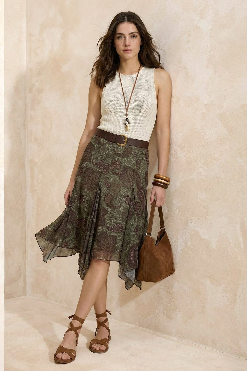 Cok Renkli Cicekli A-Kesim/Can Form Volanl?/F?rf?rl? Normal Bel Midi Tul Orme Etek TWOSS26ET00019 - Trendyolmilla фото 7