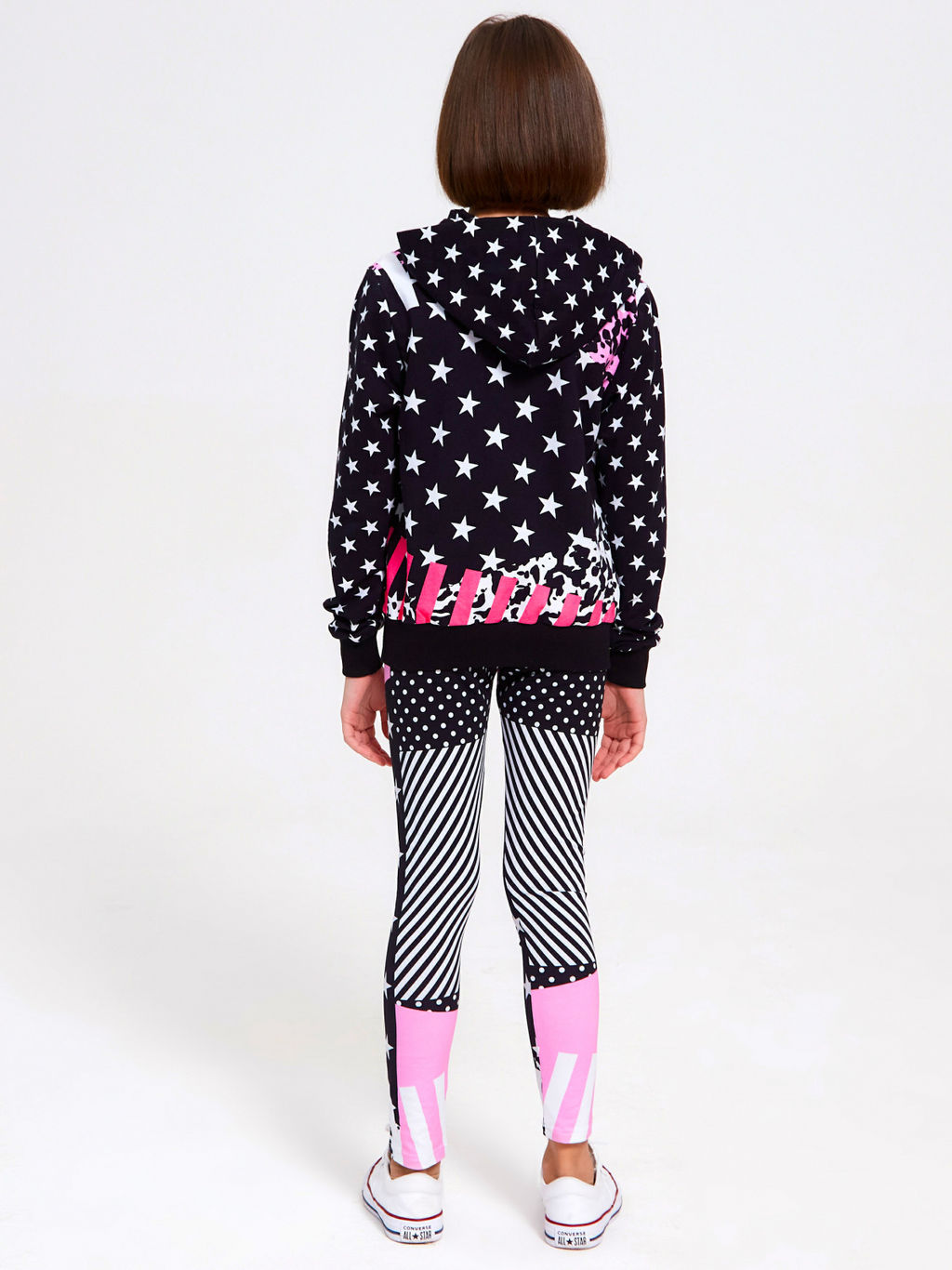 Толстовка "Звезды",чёрно-белый