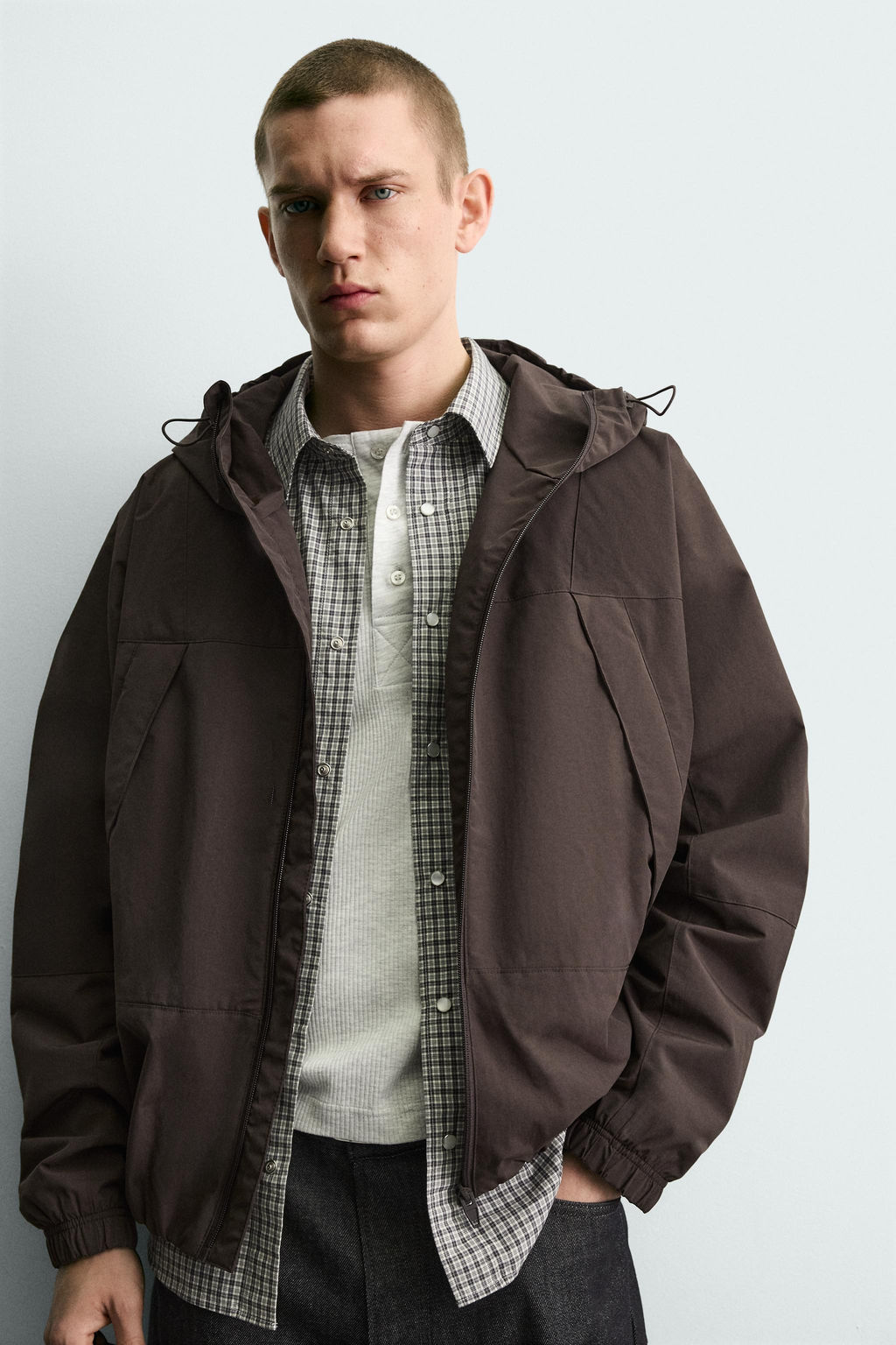 COMBINED WATER-REPELLENT TECHNICAL FLEECE JACKET - Zara фото 5