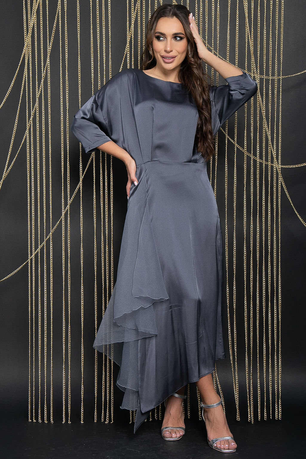 Платье Дерзкая элегантность (серое) П11718 - Lt collection фото 4