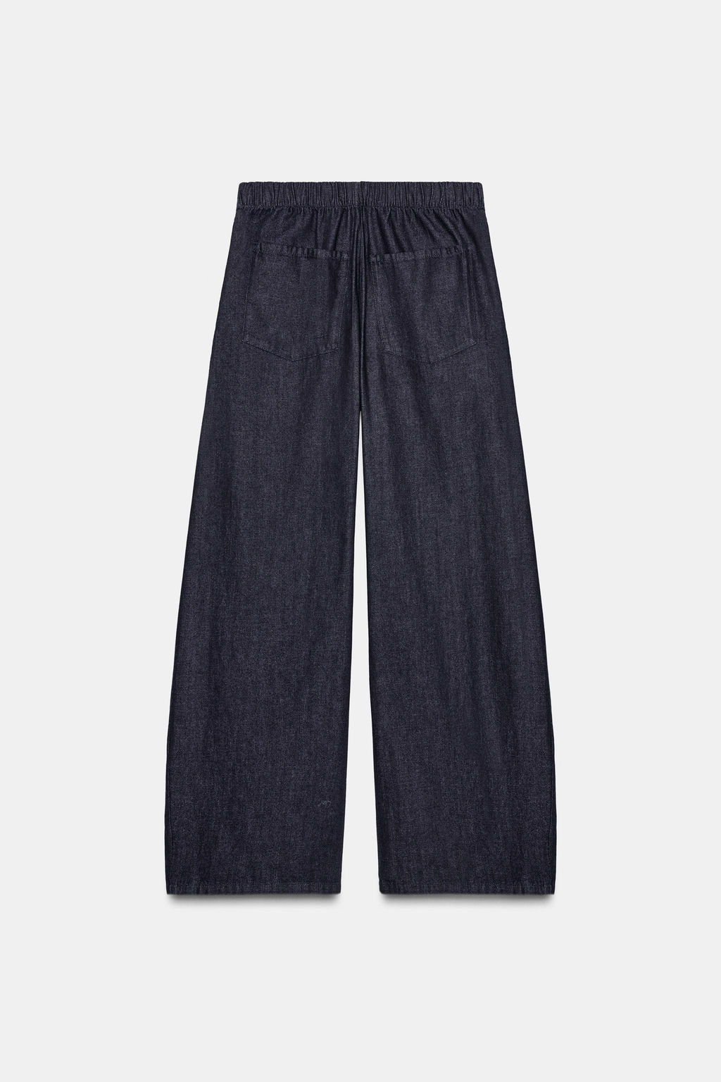 PLEATED DENIM-EFFECT TROUSERS - Zara фото 9