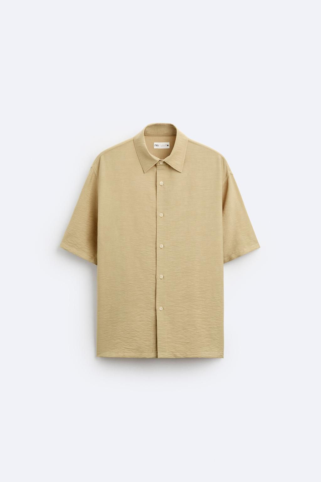 DOKULU VISKOZ KARISIMLI GOMLEK - Zara фото 8