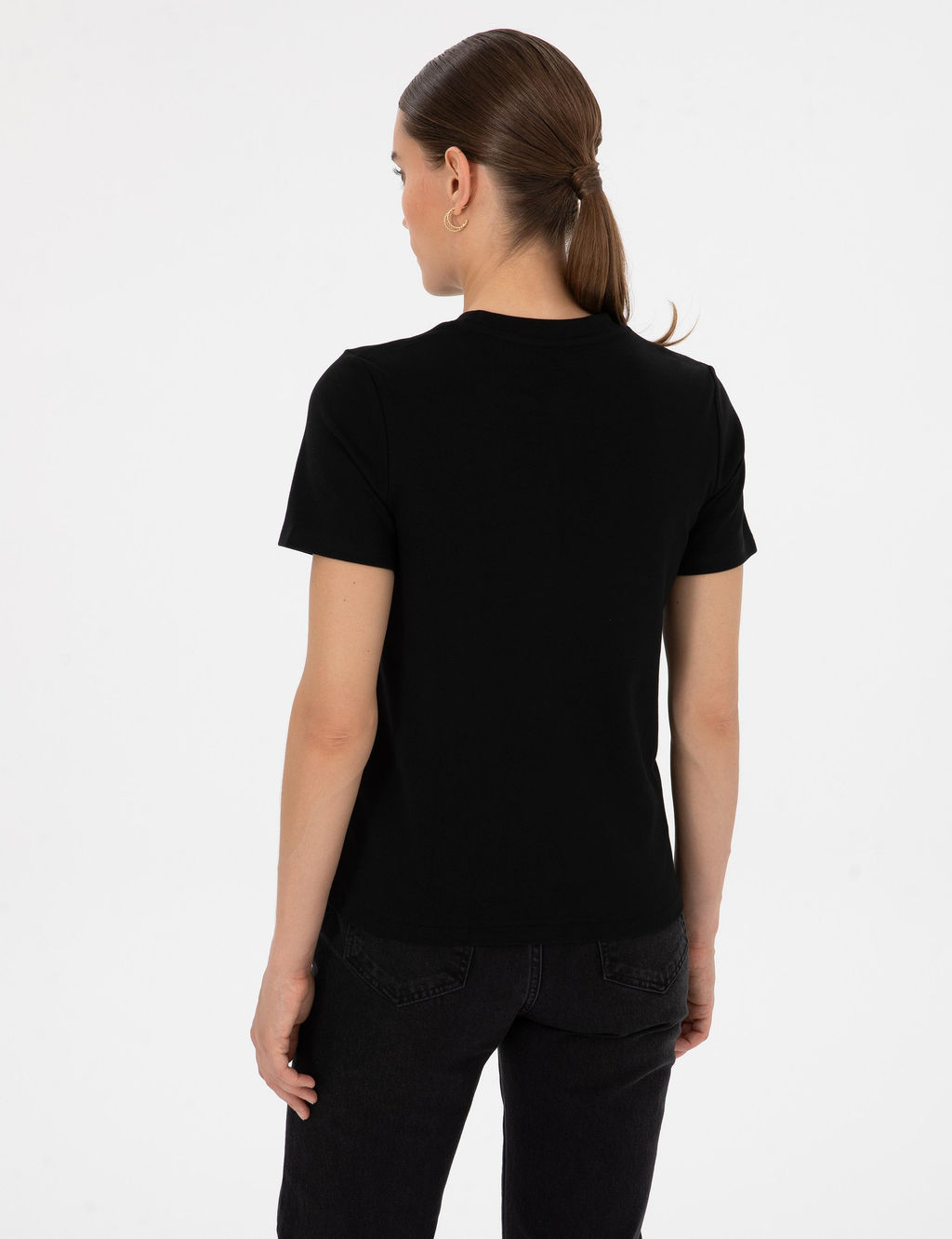 Siyah Regular Fit Basic Ti__rt - Pierre cardin фото 5