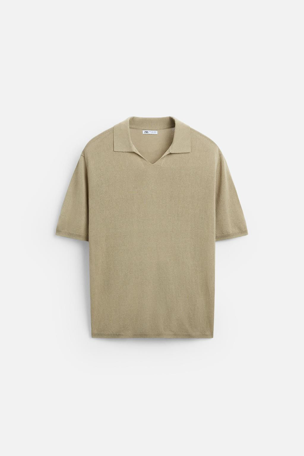 LYOCELL - LINEN KNIT POLO SHIRT - Zara фото 2