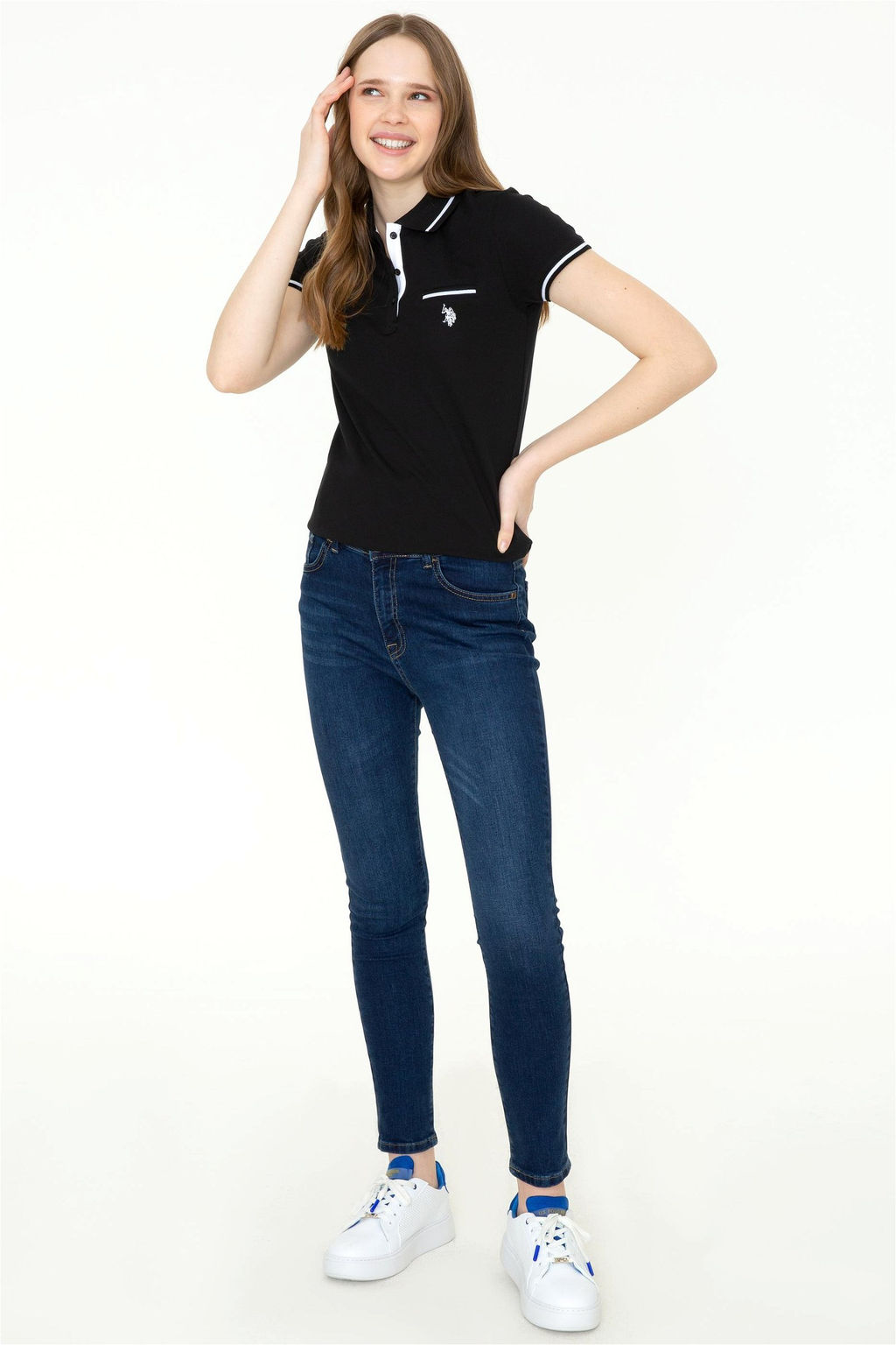 Женские голубые джинсовые брюки Неожиданная скидка в корзине - U.s. polo assn фото 3