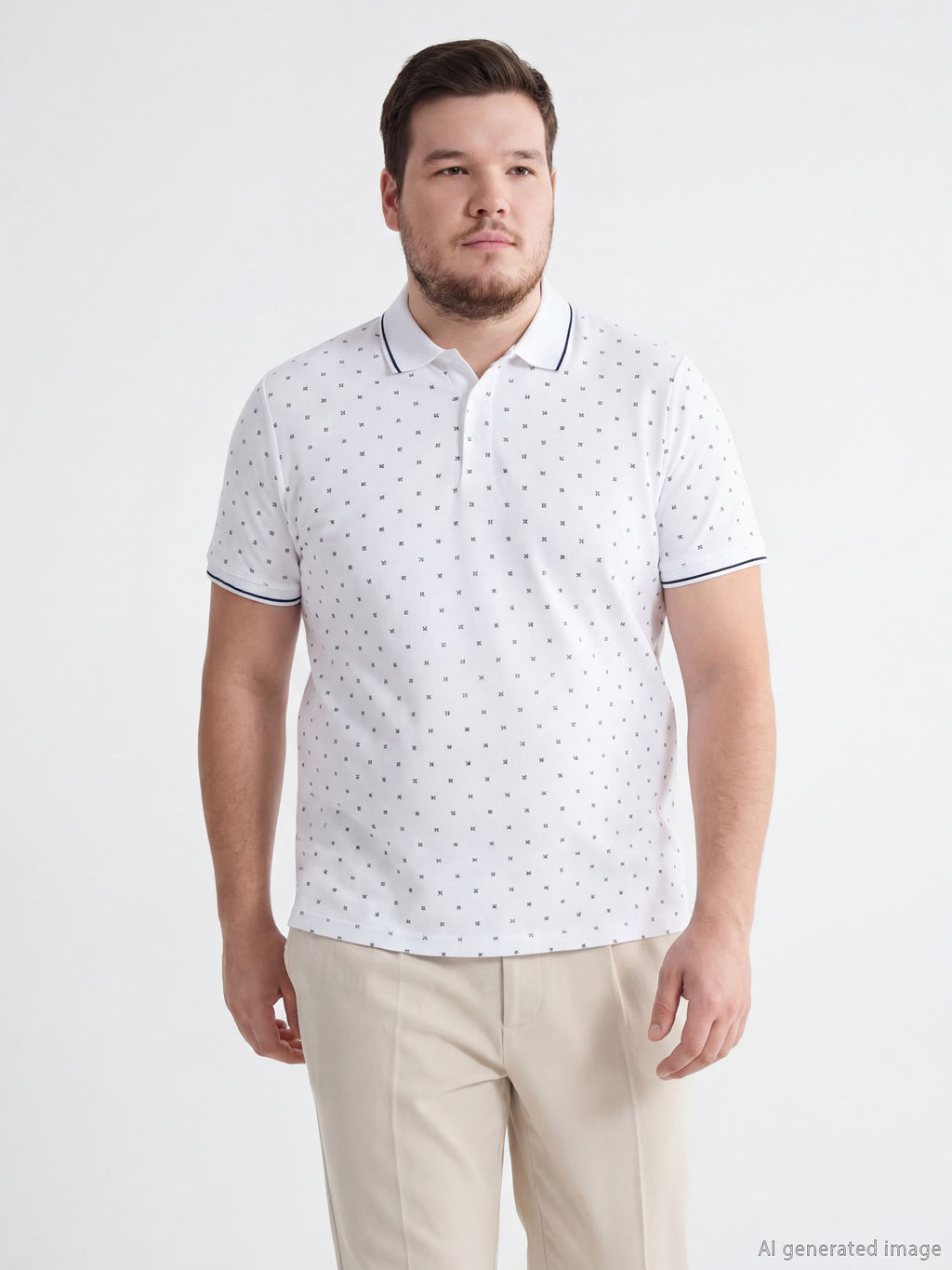 Desenli Standart Fit Erkek Polo Yaka Ti??rt