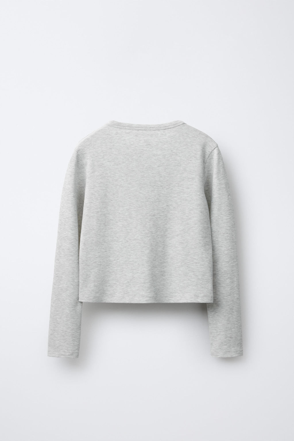 CAMISETA RIB ESTAMPADA / Gris vigor? - Zara фото 4