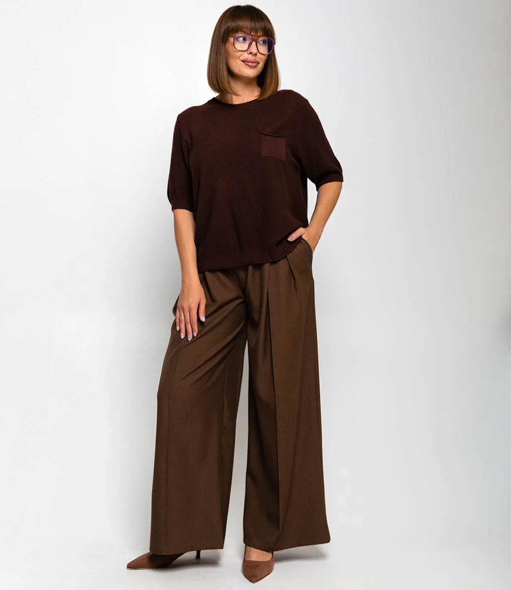 Футболка #КТ8028, шоколадный - Dommod фото 4