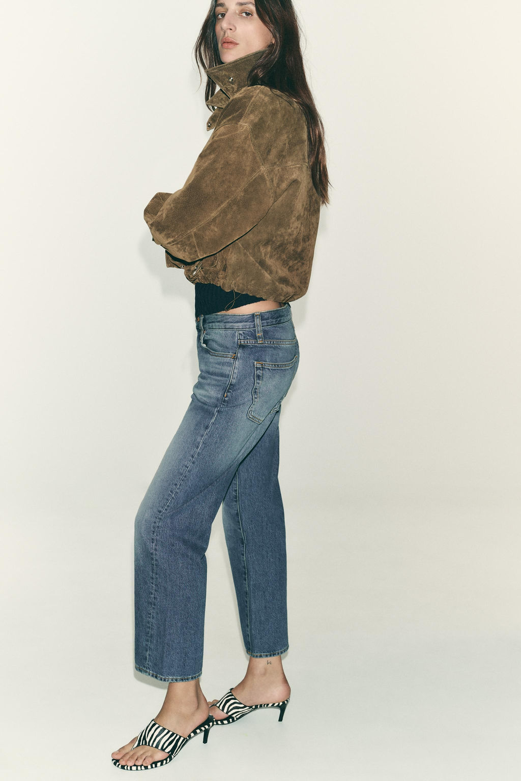 Z 1975 CROPPED MID-WAIST JEANS - Zara фото 6