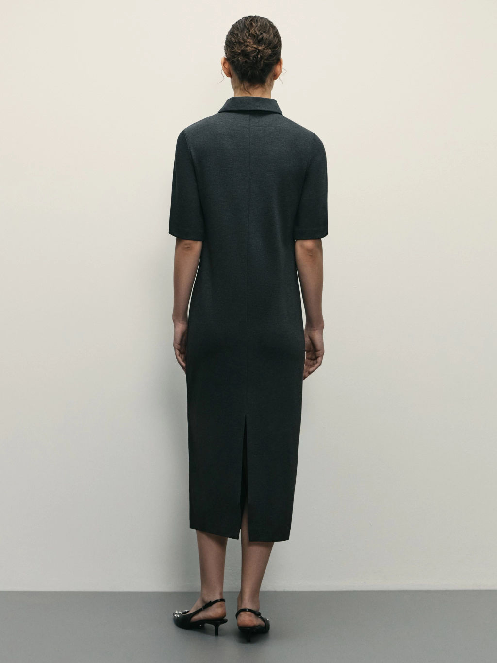 Платье с воротником поло на молнии / Zarina  фото 4