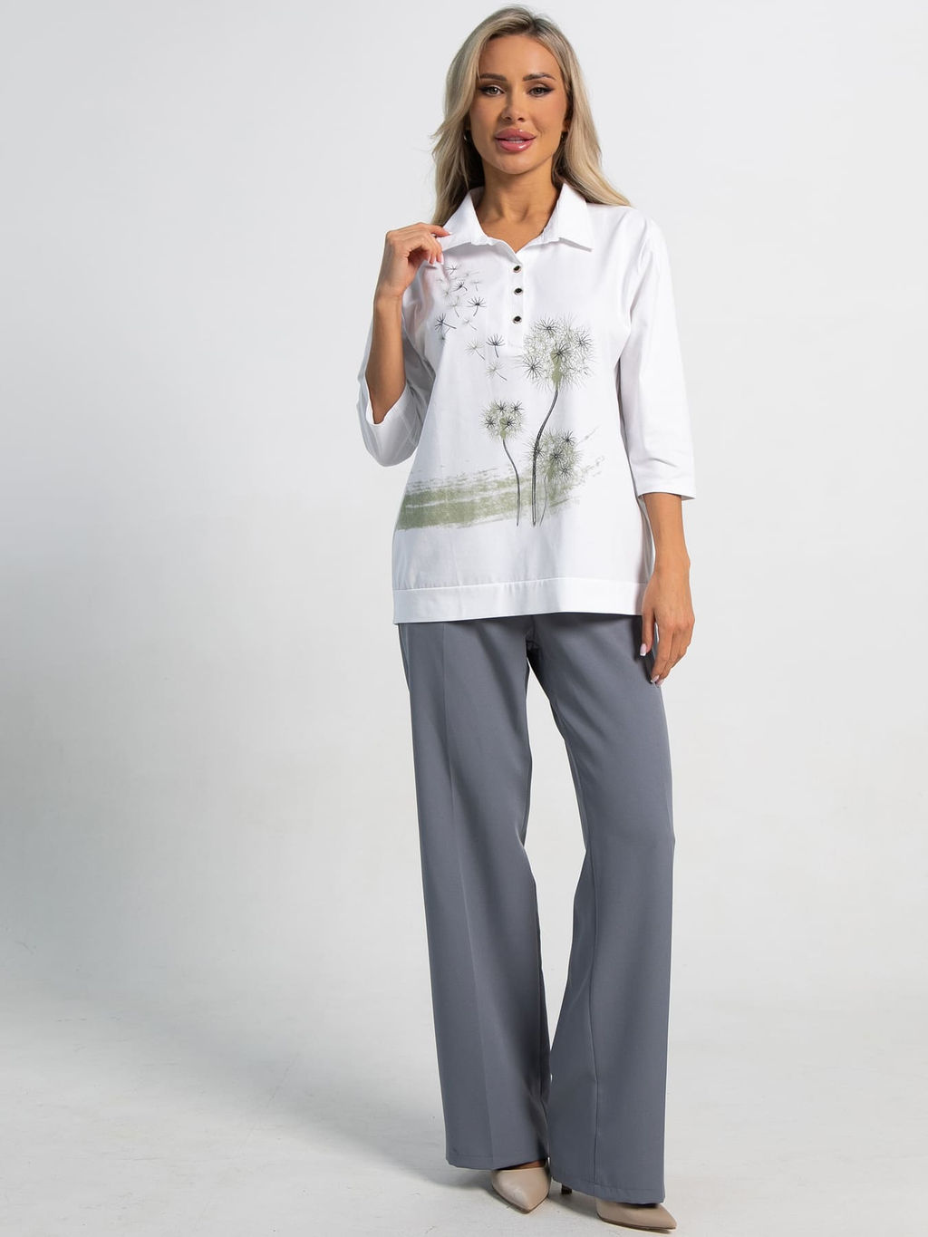 Блуза Сны луговых эльфов (белая) Б15288-18М