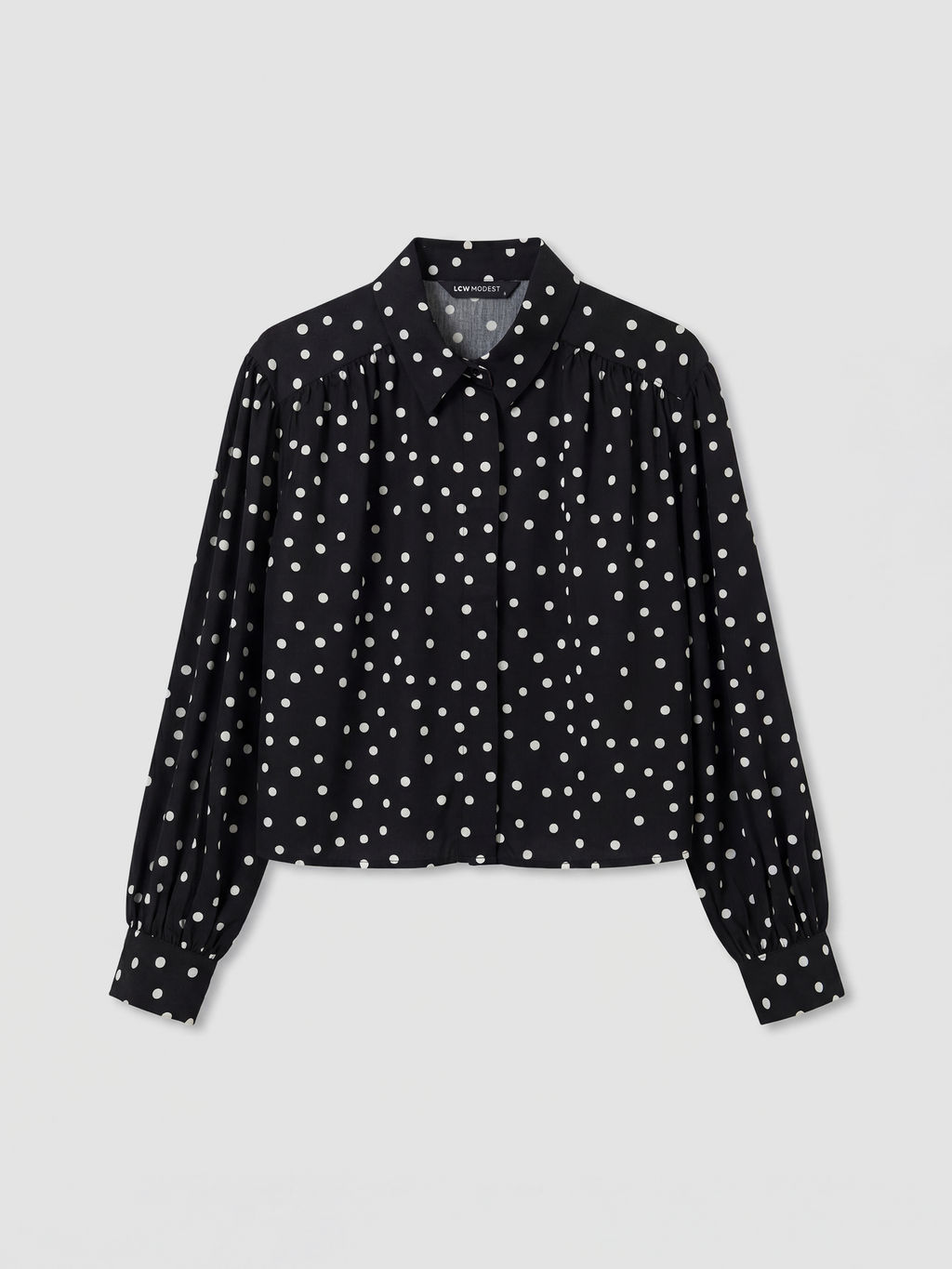 Puantiyeli Poplin Kad?n G?mlek