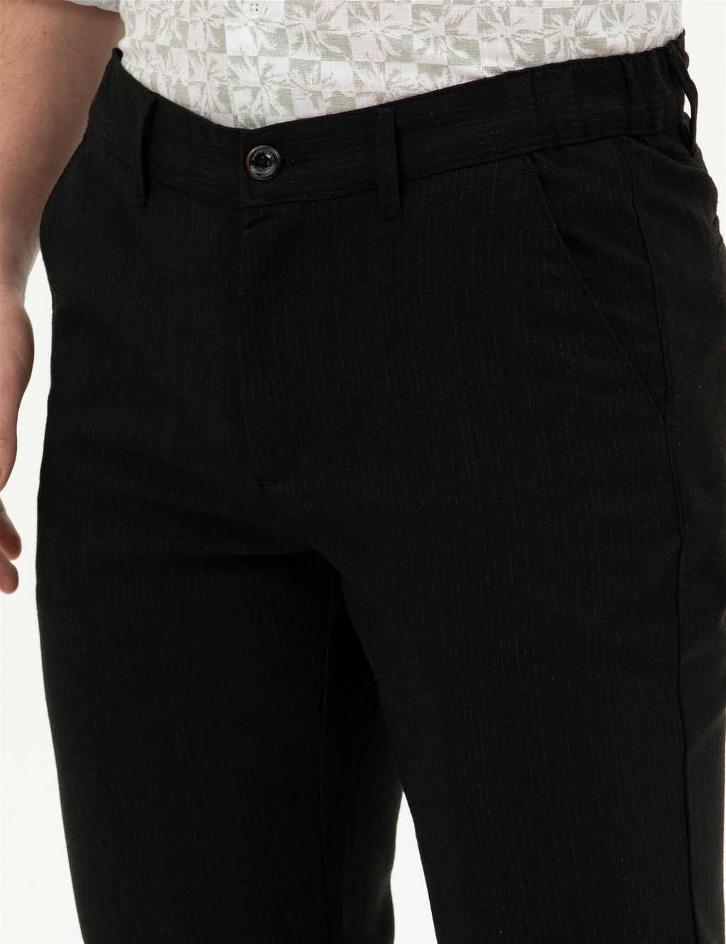 Siyah Slim Fit Kanvas Pantolon - Pierre cardin фото 6