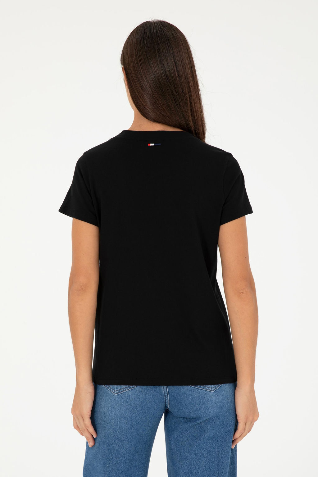 Женская черная базовая футболка Неожиданная скидка в корзине - U.s. polo assn фото 5