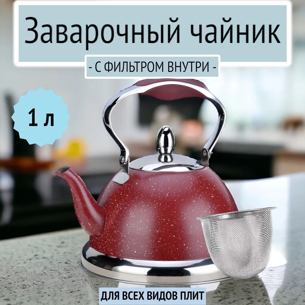 Чайник мет. 1,0л без свистка арт. BH-9611/9612