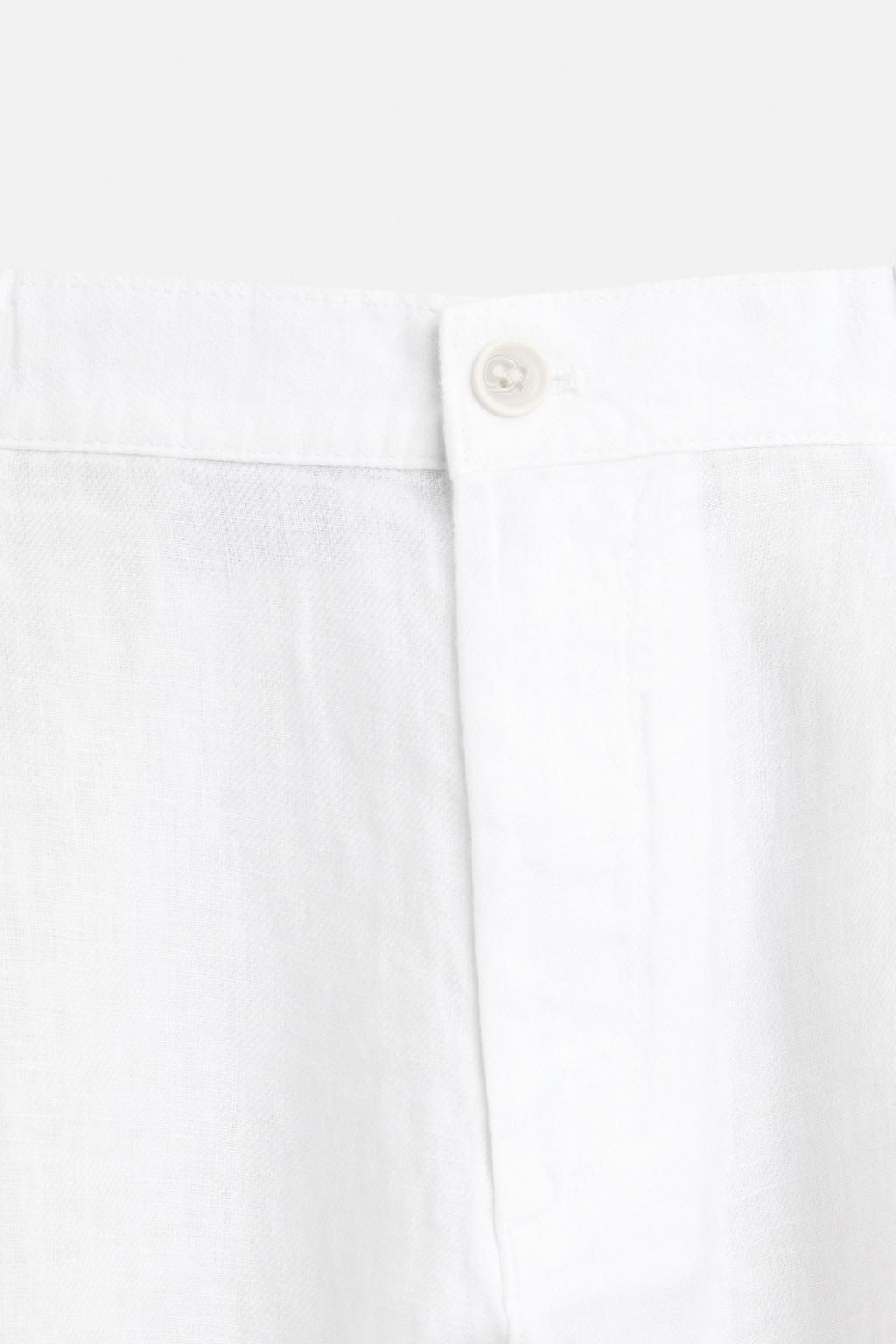 %100 KETEN PANTOLON - Zara фото 4