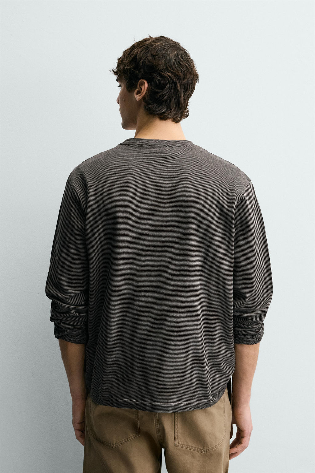 STRIPED LONG SLEEVE T-SHIRT - Zara фото 3
