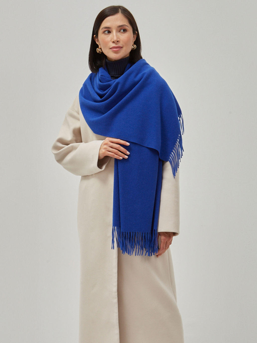 В составе шерсть ! теплый двусторонний палантин - Tantino фото 3