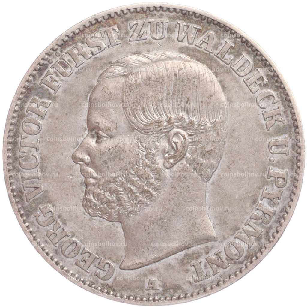 1 союзный талер 1867 года A Вальдек и Пирмонт