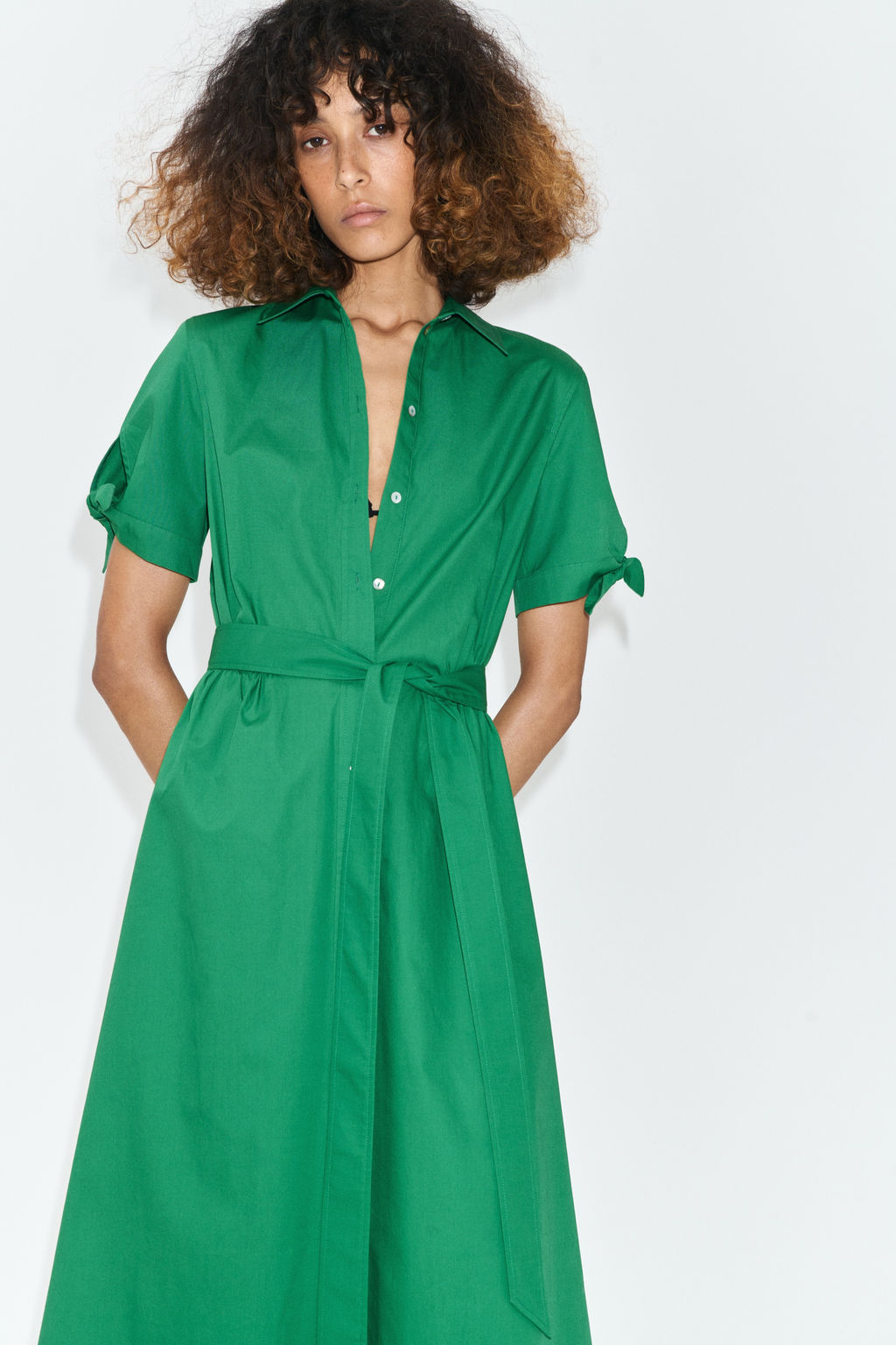 Vestido camisero de manga corta - H&m фото 5