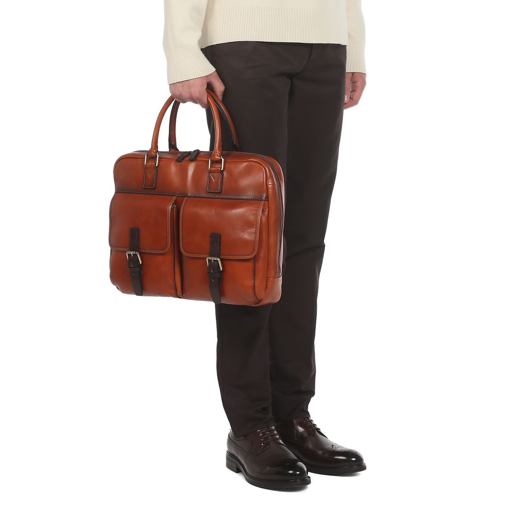 Мужская сумка для ноутбука GERARD HENON Артикул 2920708, светло-коричневый  фото 2