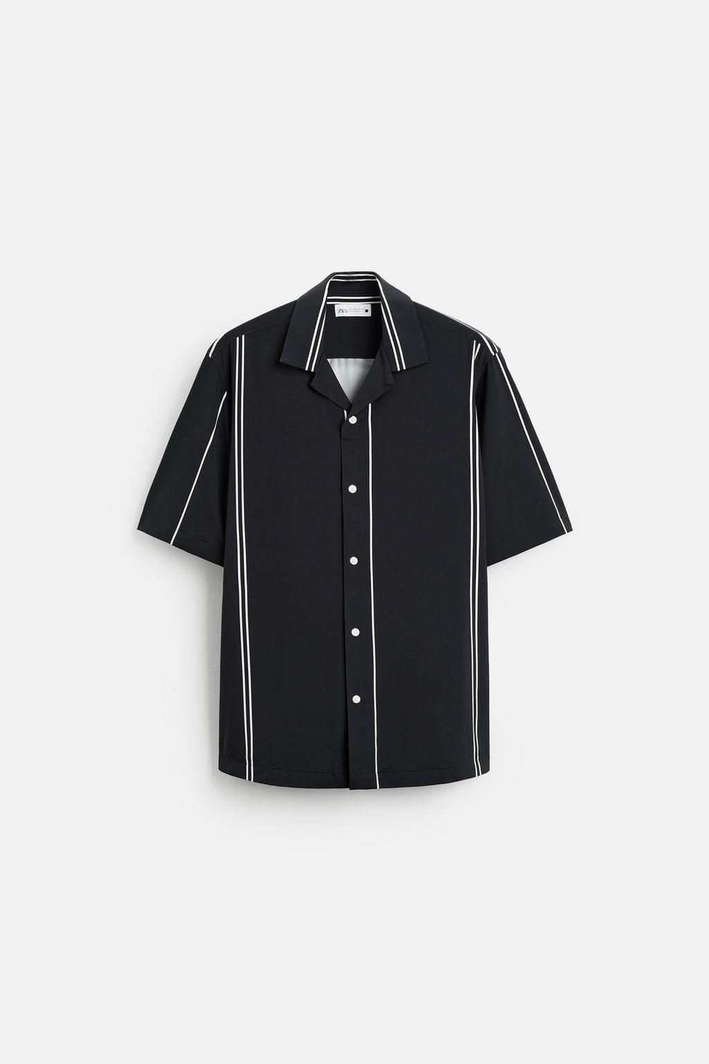 STRIPED STRETCH SHIRT - Zara фото 7