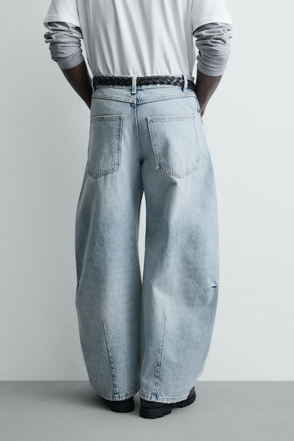 JEANS BALLOON FIT CREMALLERA / Azul / Verde - Zara фото 3