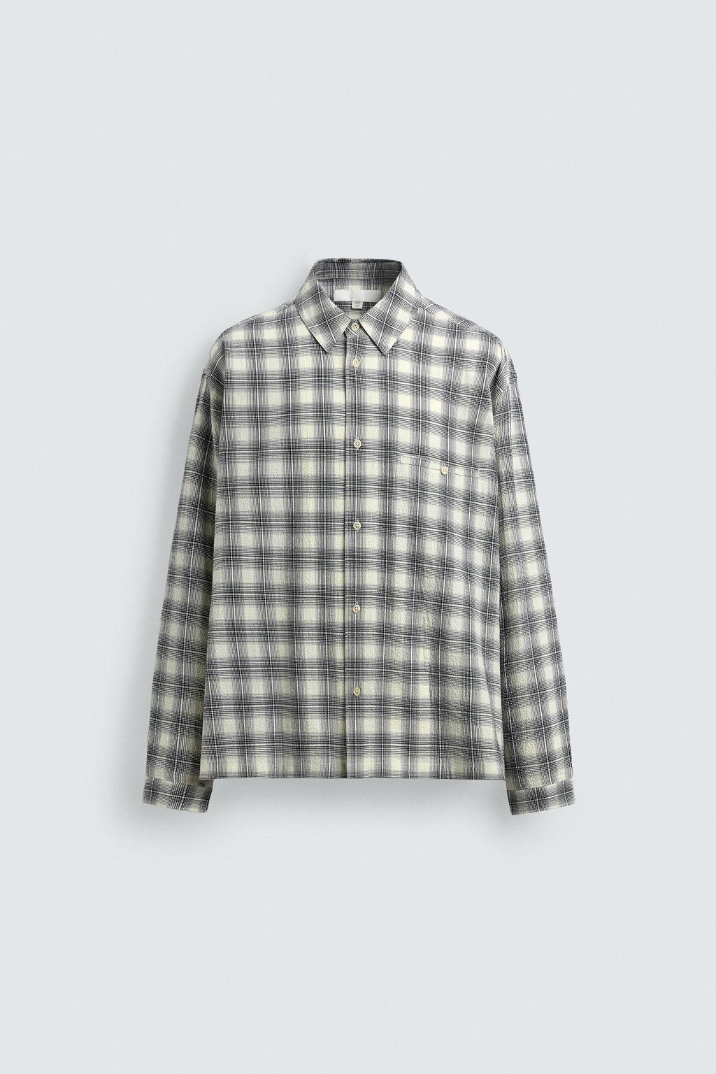 CAMISA BOXY FIT CUADROS / Azul - Zara фото 7