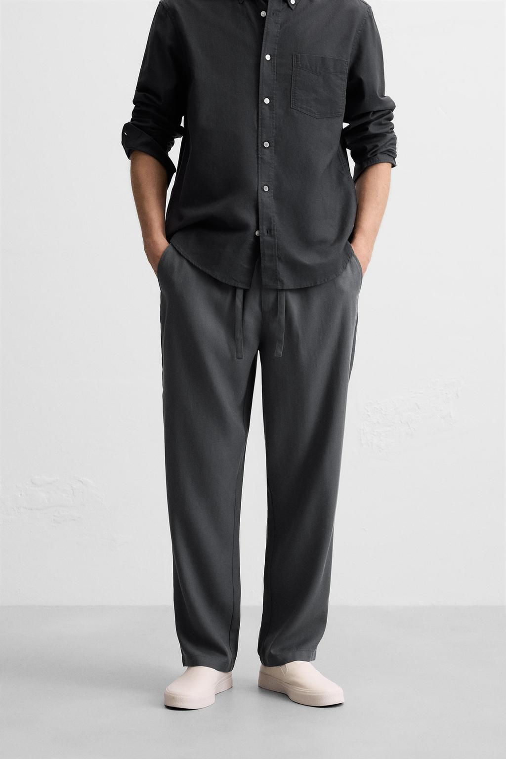 LYOCELL JOGGER WAIST TROUSERS - Zara фото 51