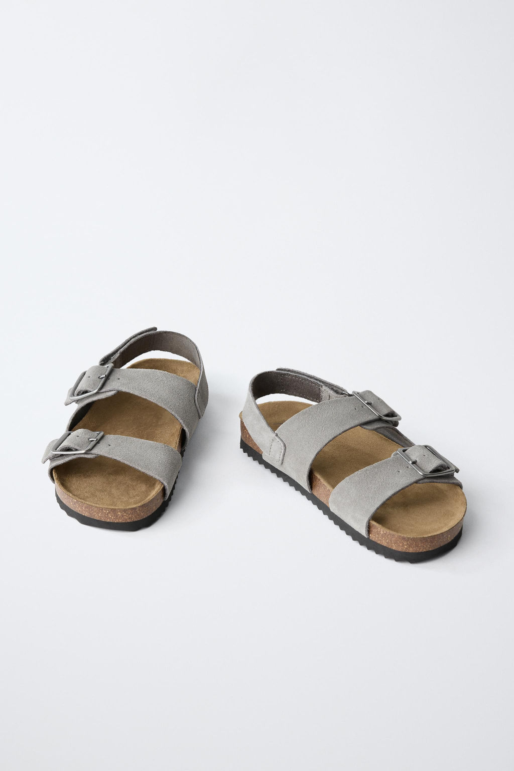SANDALIA HEBILLAS PIEL / Gris - Zara фото 3