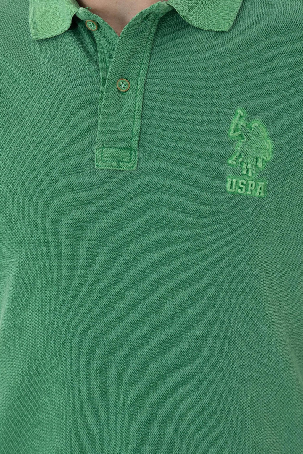 Мужская зеленая базовая футболка - U.s. polo assn фото 7