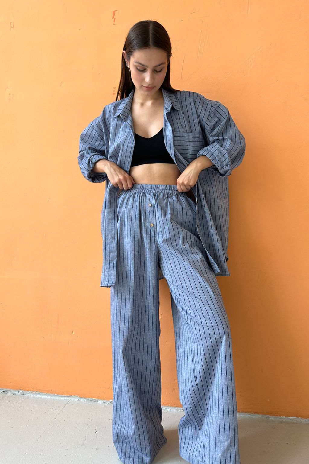 Костюм женский SET065/02/Серо-синий, черный - M&G all natural фото 2