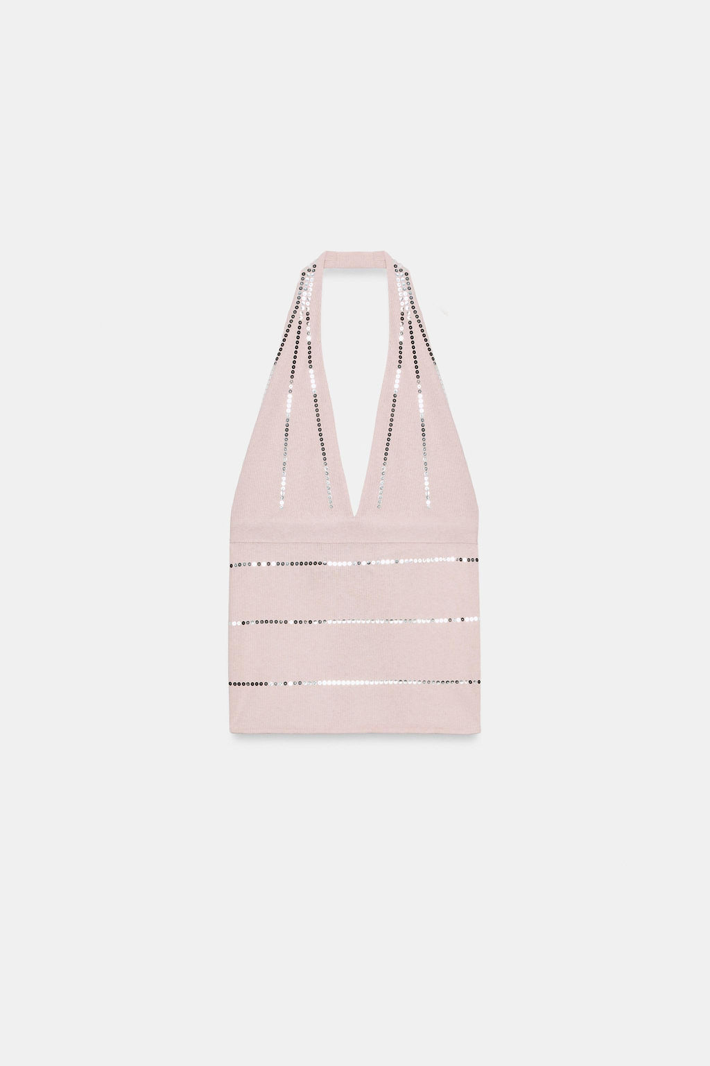 TOP HALTER LENTEJUELAS / Rosa - Zara фото 6