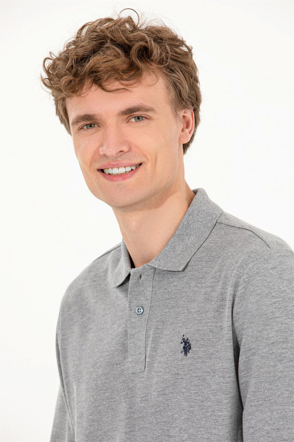 Мужской серый меланжевый базовый свитшот Неожиданная скидка в корзине - U.s. polo assn фото 2