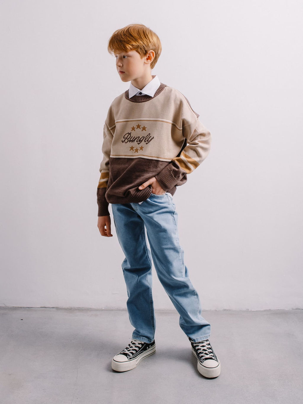 Джинсы прямые Голубые 7+ - Bungly фото 3