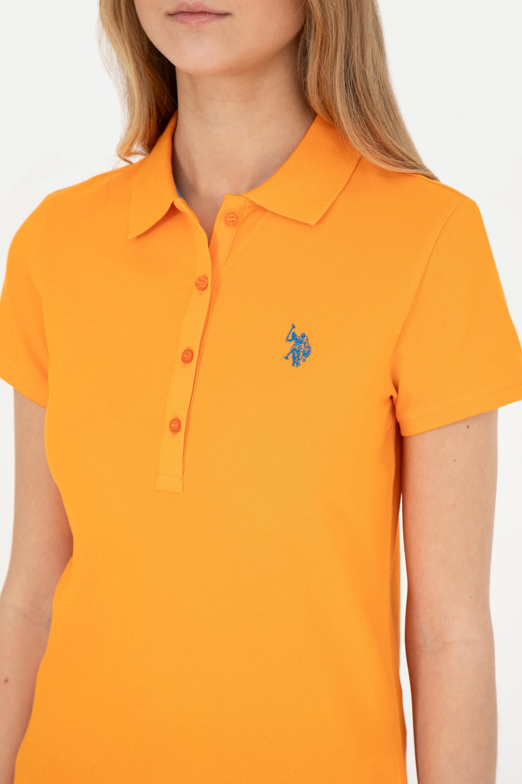Женская оранжевая базовая футболка Неожиданная скидка в корзине - U.s. polo assn фото 7
