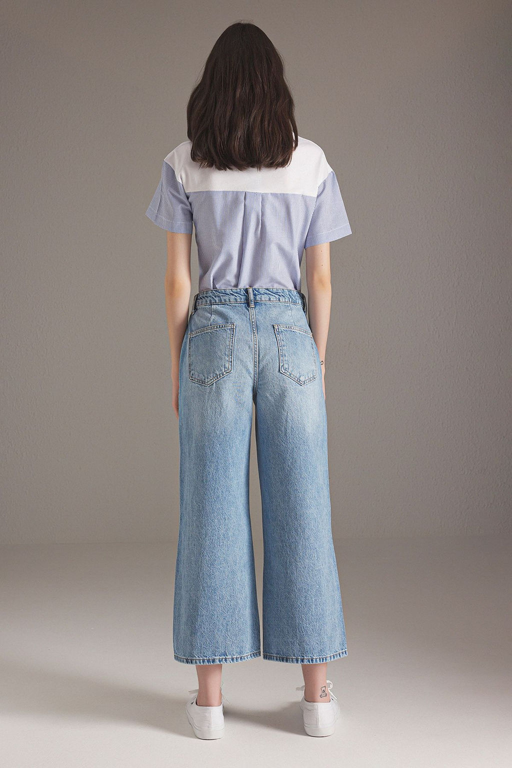 Mavi Dugme Detayl? Yuksek Bel Culotte Jeans TWOSS25JE00223 - Trendyolmilla фото 4