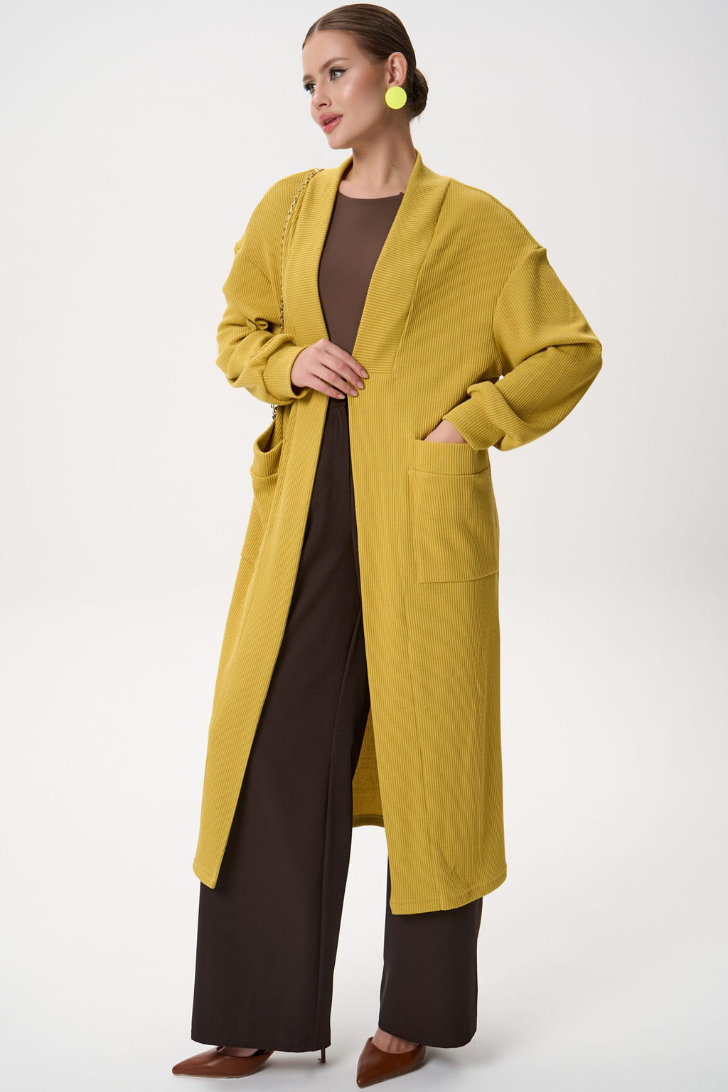 Кардиган Катрис (горчичный) - Эльза фото 3
